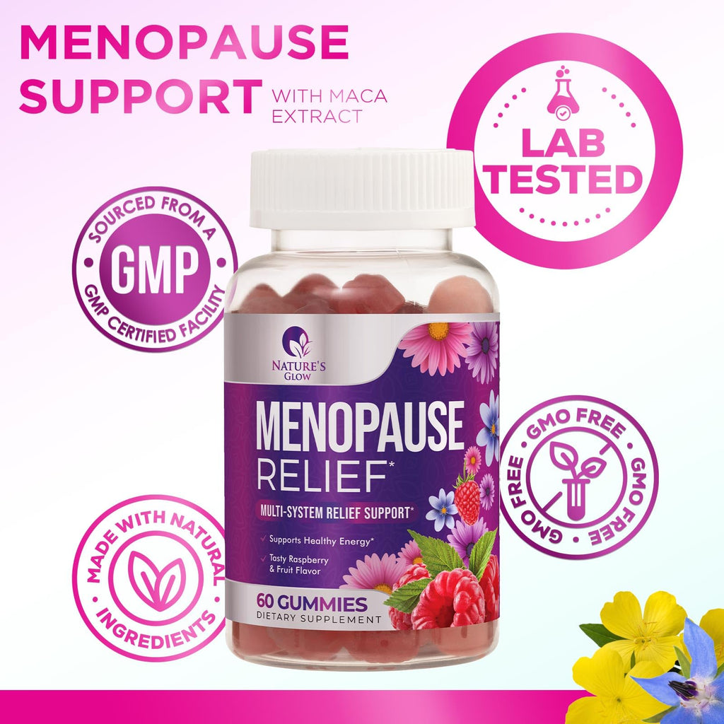 Menopause Supplement for Women - Complete Multi-Benefit Menopause Relief Gummy for Mild Hot Flashes & Night Sweats, Natural Bala