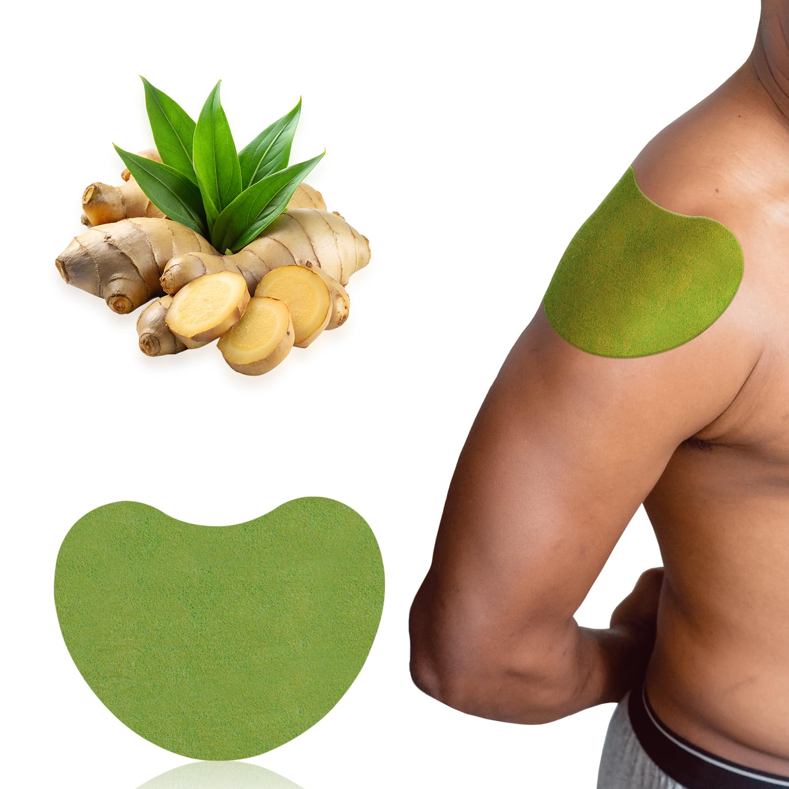 ishancare Shoulder Patches - 24 Count Warming Herbal Plaster Maximum Strength Heat Patches, 8 Hours Deep Heating Extra Strength 