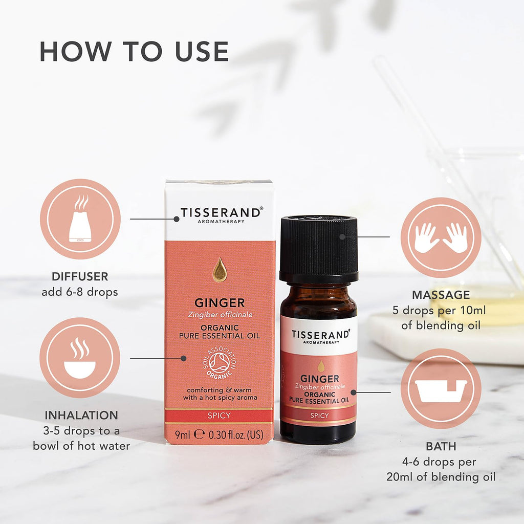 TISSERAND Organic Ginger Essential Oil, 9 ML