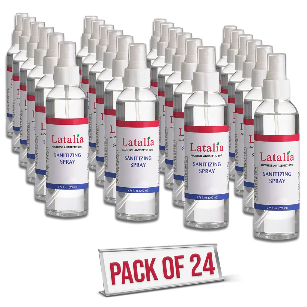 Latalia Hand Sanitizer Spray - Pack of 24 Unscented Spray Hand Sanitizer for Hands (6.67 Fl oz)