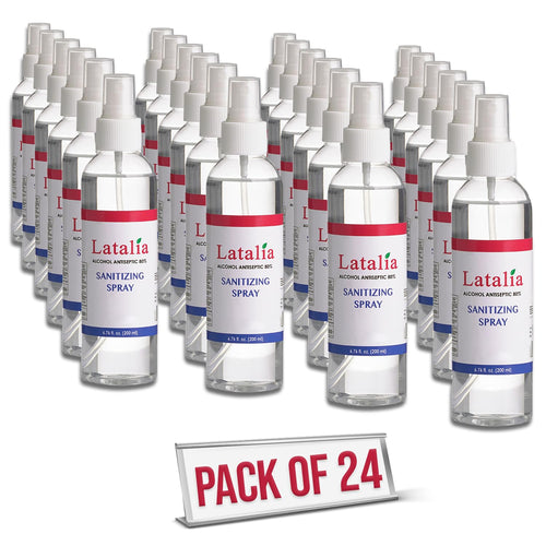 Latalia Hand Sanitizer Spray - Pack of 24 Unscented Spray Hand Sanitizer for Hands (6.67 Fl oz)