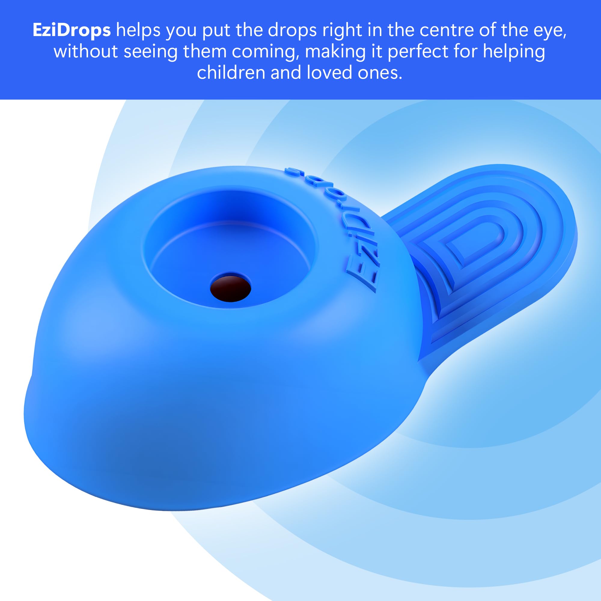 EziDrops Eye Drop Dispenser for Elderly - Suitable for All Ages - Easy-to-Use Eye Dropper Dispenser for Wide/Flat Head Bottles -