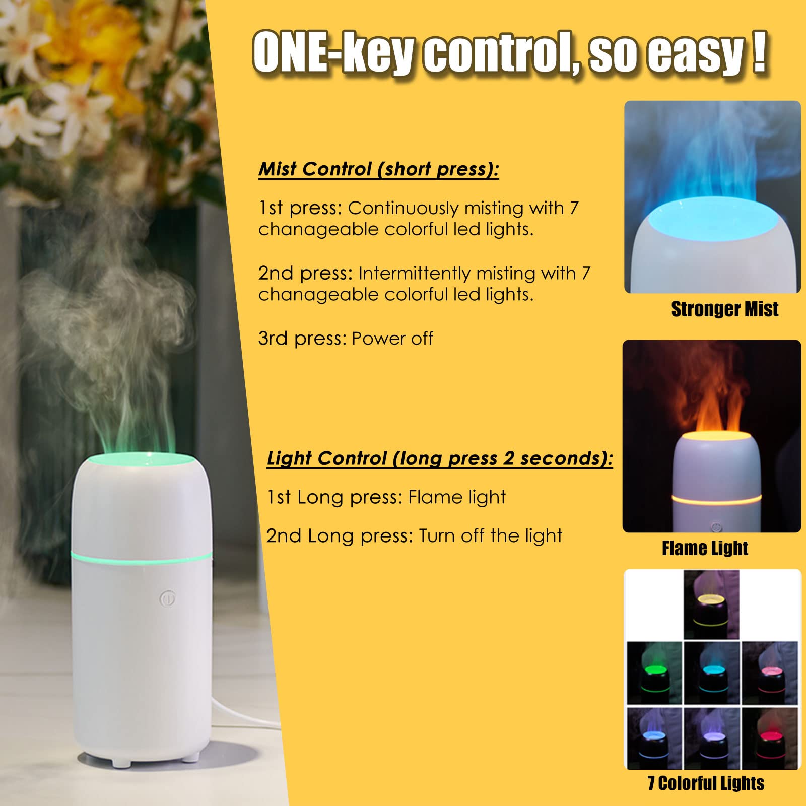 Car Diffuser, Car Air Fresheners Car Diffusers for Essential Oils USB Car Humidifier Aromatherapy Diffusers Cool Mist Portable w