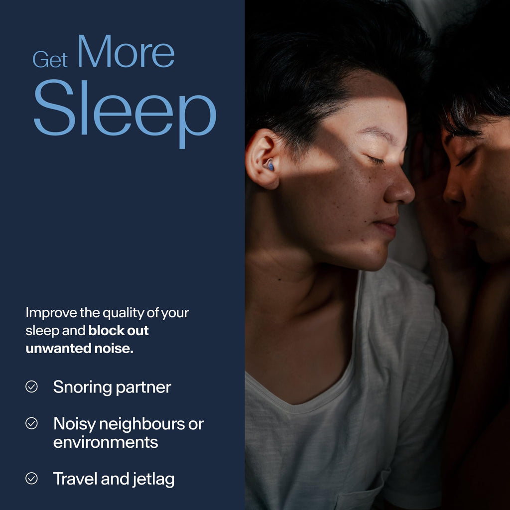Alpine SleepDeep Multisize - Soft Ear Plugs for Sleeping and Concentration - New 3D Oval Shape and Noise Reducing Gel for Better