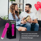Vibrating Shoulder Muscle Massager, USB Rechargeable, Waterproof, 20 Speeds, 8 Vibration Modes, Mini, Travel Size (Pink)
