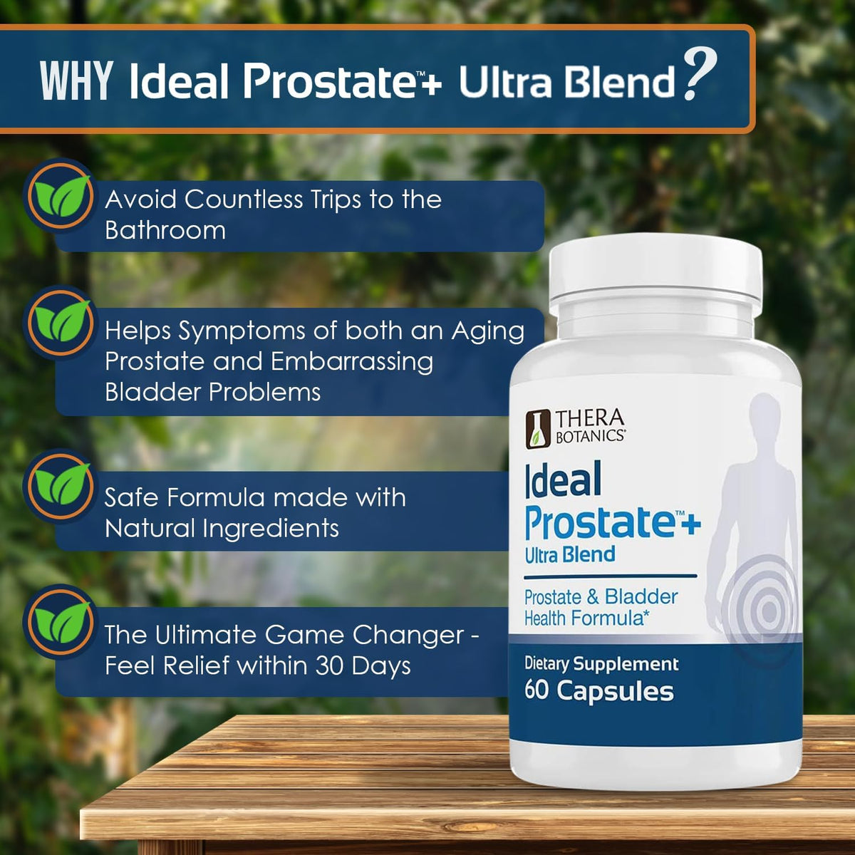 Ideal Prostate Plus Ultra Men's Prostate & Bladder Support, 120 Capsules