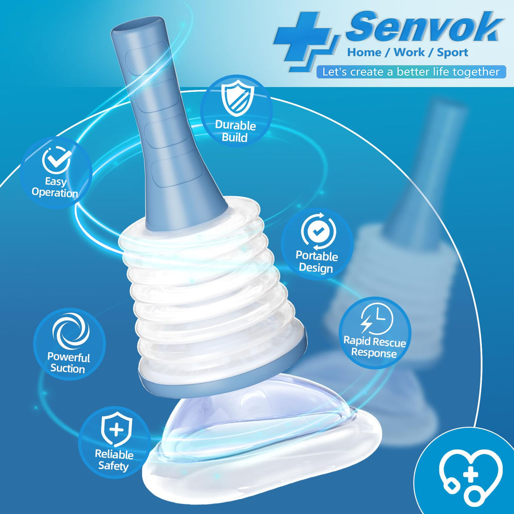 Senvok Choking Rescue Device (2 Sets) - FSA HSA Eligible - Home Kit & Travel Kit - Anti Choking Device for Kids and Adults, Port