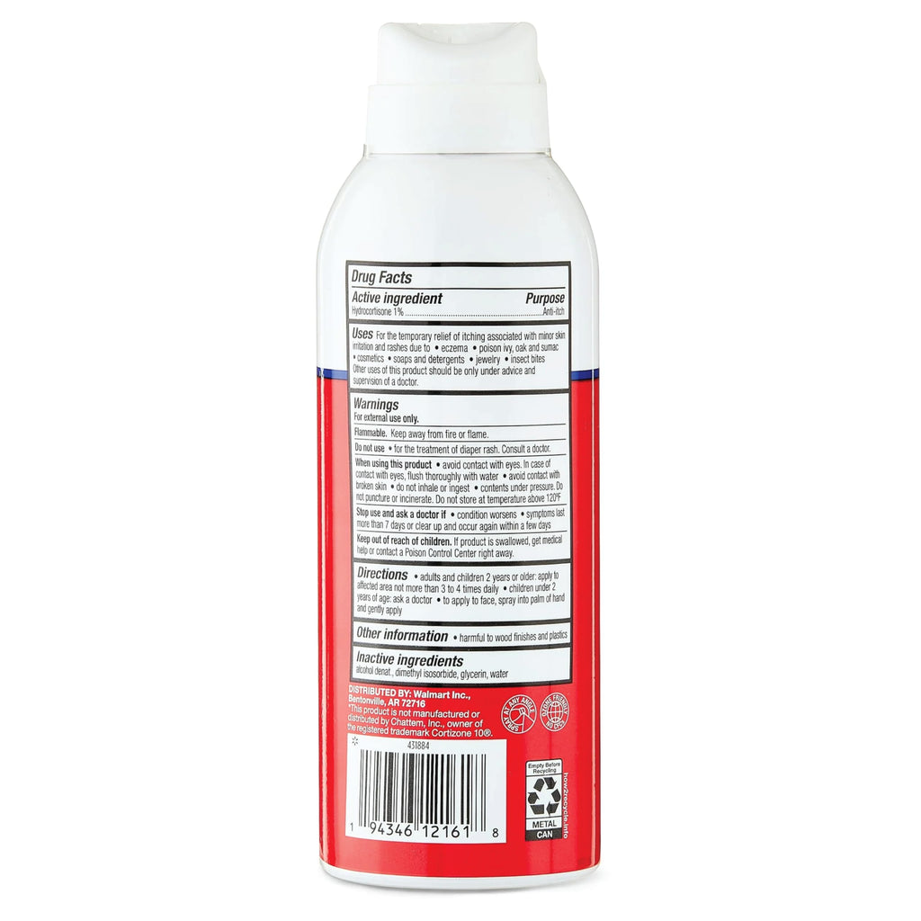 MUHU Equate Maximum Strength Anti-Itch Continuous Spray, 4.0 oz, 4 Ounce (Pack of 1)