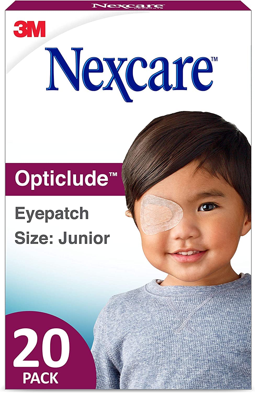 Nexcare Opticlude Orthoptic Eye Patches Junior 20 Each (Pack Of 5)