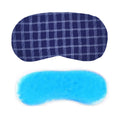 Jenna Polyester Cute Gel Sleeping Eye Shade Mask Cover For Insomnia, Meditation, Puffy Eyes And Dark Circles Check Darkblue