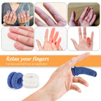Nuanchu Tubular Bandage Finger Roll Cotton Finger Cots Elastic Thumb Gloves Dressings Fingertips Gauze Blue White Disposable Ban