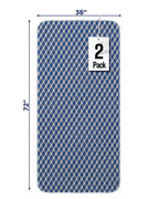 Non-Slip Bed Pads for Incontinence Washable (36 x 72|2 Pack), Navy Blue Grid, Waterproof Bed Pads, Bed Wetting Pads for Bed, Sof