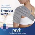 REVIX Shoulder Heating Pad Microwavable for Rotator Cuff Discomfort Relief, Moist Heating Pads Microwavable with Adjustable Stra