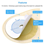 Ostomy Colostomy Supplies, 10 PCS Colostomy Bag, One Piece Drainable Pouches with Twist-Tie for Ileostomy Stoma Care, Cut to Fit