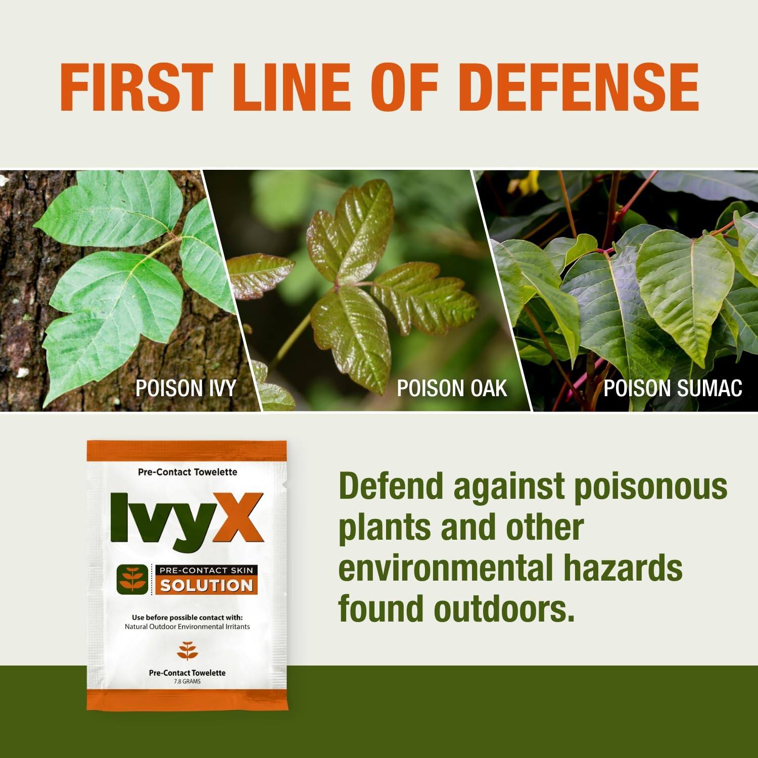CoreTex Ivy X Pre-Contact Poison Ivy Wipes - Bulk Pack of 100 Single-Use Barrier Wipes to Help Prevent Itchy Rashes - Also Works
