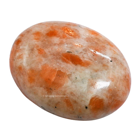 Sunstone Crystals and Healing Stones - Large Palm Stone Crystals Piedra - Crystal for Good Luck, Balanced Positive Energy, Medit