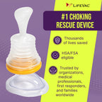 LifeVac Home & Yellow Travel Combo Kit - Portable Suction Rescue Device, First Aid Kit for Kids and Adults, Portable Airway Suct