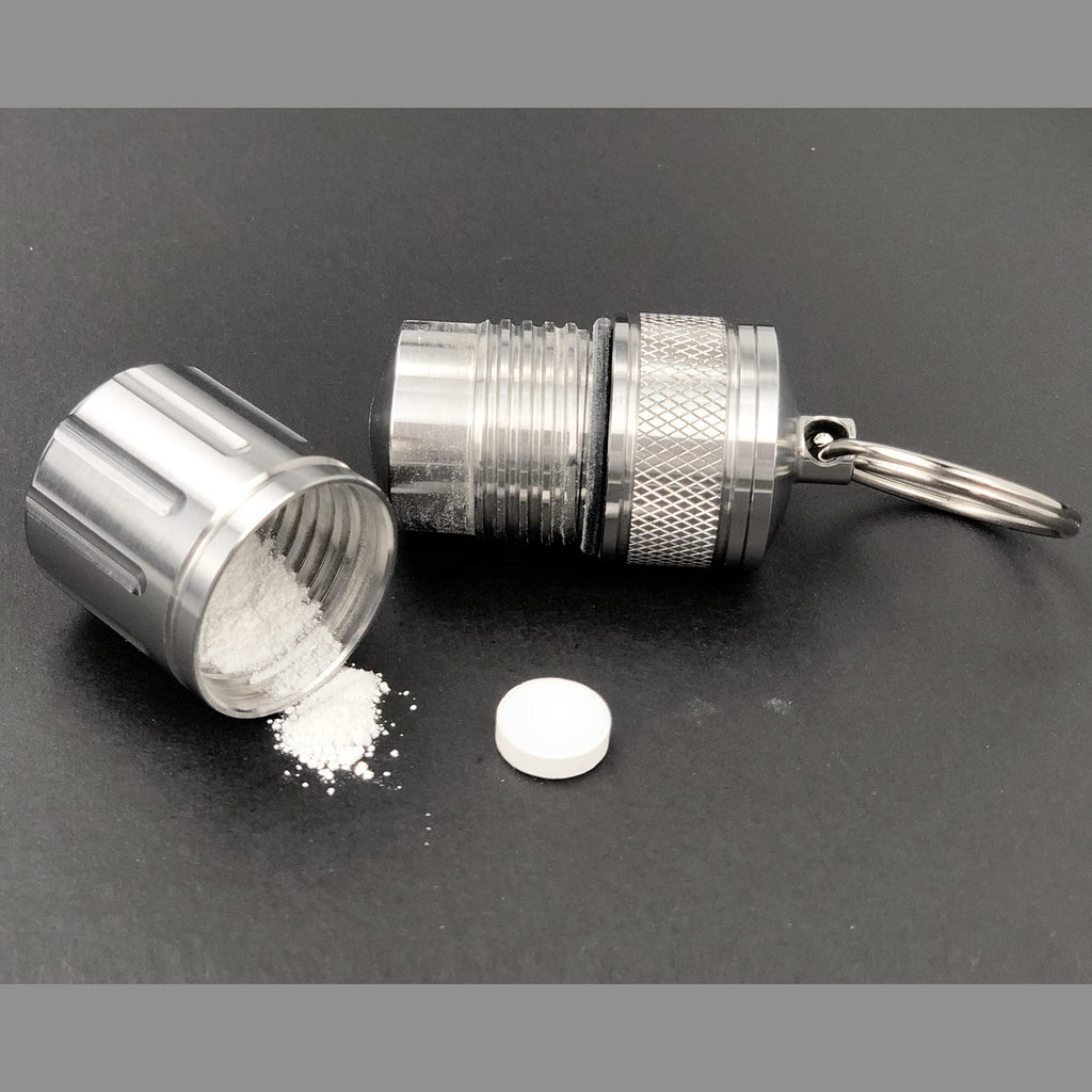 MEECN Pill Crusher & Cases, Medicine to Fine Powder, Stainless Steel Crushes Pills, Waterproof (Vitamin Crusher)