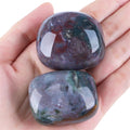 YATOJUZI 1.6''-2'' Indian Agate Natural Crystals and Healing Stones Worry Stones Polished Rocks Gemstones Palm Stone for Meditat