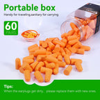 60Pairs Foam Earplugs, 38dB Noise Reduction Ear Plugs, Hearing Protection EarPlugs for Sleeping Noise Cancelling,Shooting Range,