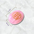 Rose Quartz Zibu Coin Angelic Number Oval Natural Pink Crystal Stone Cabochon Feng Shui for Good Luck Prosperity and Positivity