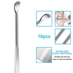 10pcs Sliver Metal Ear Cleaner Ear Pick Ear Spoon Earwax Curette Remover Earpick Tool Hanging Clean Tool for Ear Key Hanging Key