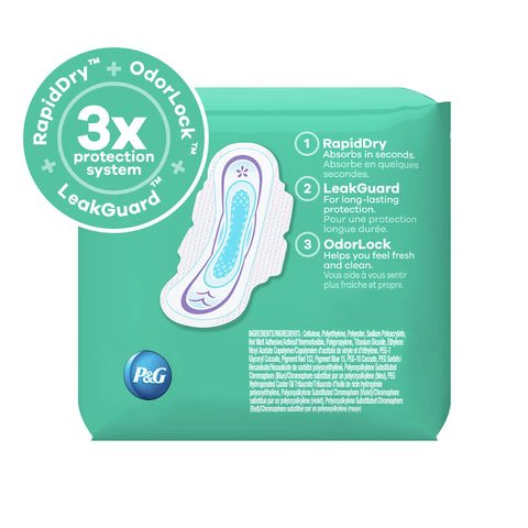 Always Ultra Thin Size 2 Super Pads With Wings Unscented, 32 Count, Multi