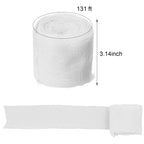 Preboun Halloween Mummy Bandage Wrap Bloody Gauze Zombie Makeup Props Creepy Costume Bandage Cosplay Party(White,131.2 ft X 3.15