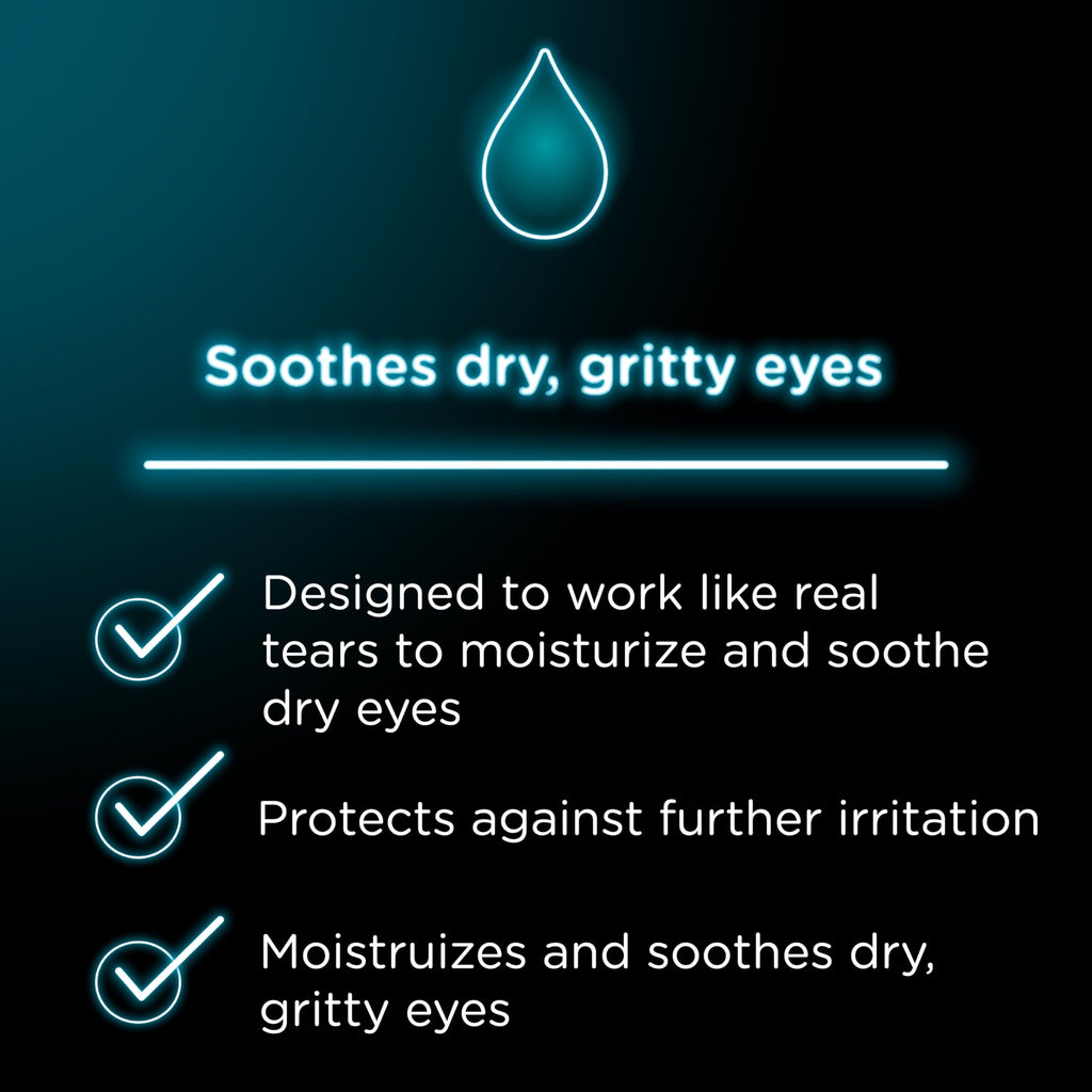 Visine Dry Eye Relief Lubricant Eye Drops with Polyethylene Glycol 400 to Moisturize and Soothe Irritated, Gritty and Dry Eyes,