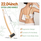 Bamboo Back Scratcher for Men, 22 Long Handle Wooden Back Scratcher For Women, Soft Wide Head Backscratchers for Comfortable B
