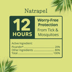 Natrapel Tick & Insect Repellent - Bug Spray with 20% Picaridin - Family Protection Against Mosquitoes, Ticks & More - Up to 12