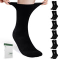 Bulinlulu Diabetic Socks for Men Women-6 Pairs Non Binding Crew Diabetic Neuropathy Socks with Seamless Toe for Men Size 9-12(La