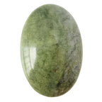Loveliome Natural Green Jade Oval Polished Worry Stones, Healing Crystal Indoor Fountain Stones Massage Energy Anxiety Relief It