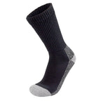 4 Pairs of Diabetic Extra Thick Warm Cotton Socks, Triple Cushioned Crew Slipper Socks (Black with Gray Sole, Size 10-13)