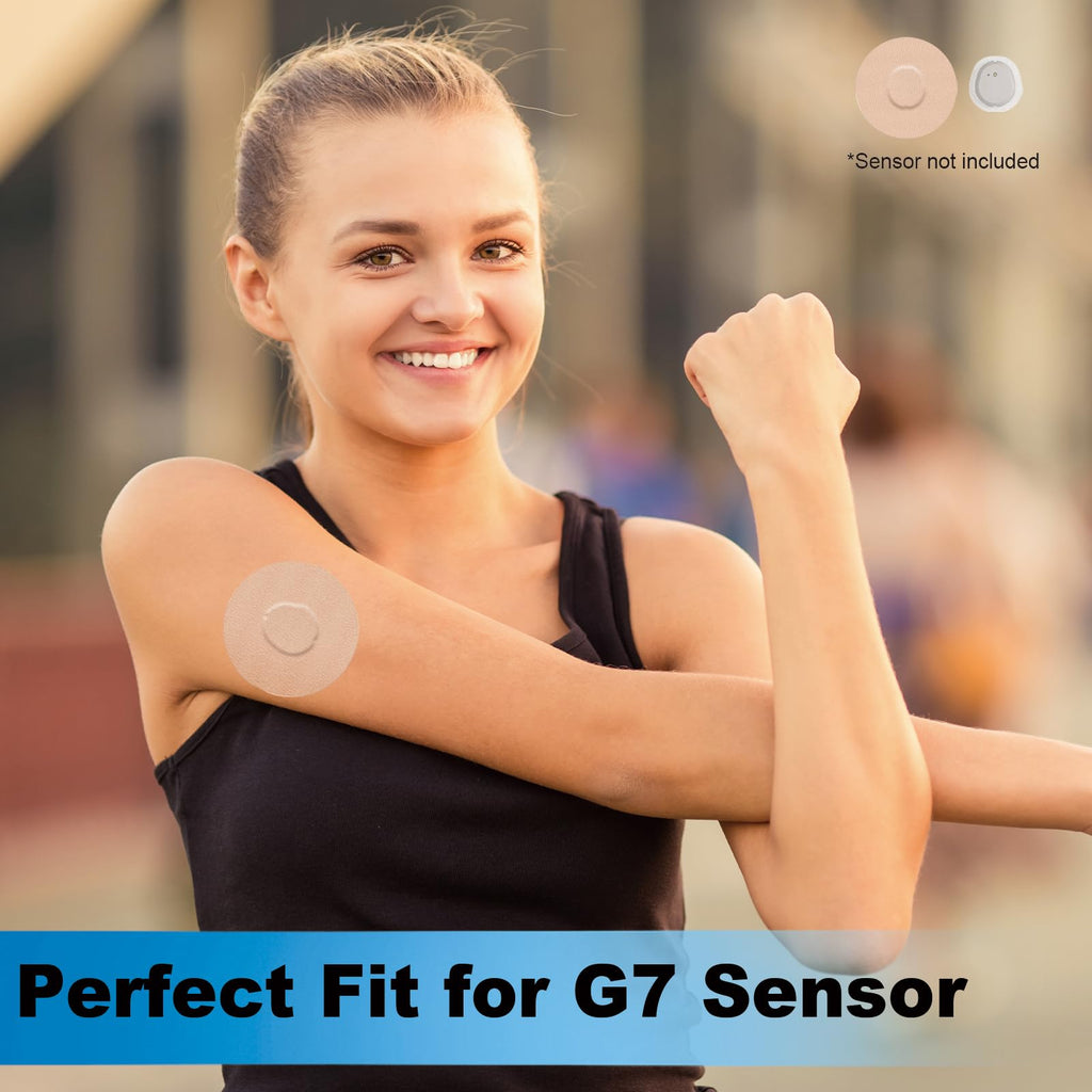 Kuruyo G7 Adhesive Patches 30Pack Waterproof Sensor Cover for stelo Overpatch Latex-Free Cotton Tape for 10-15Days Long Stay Hyp