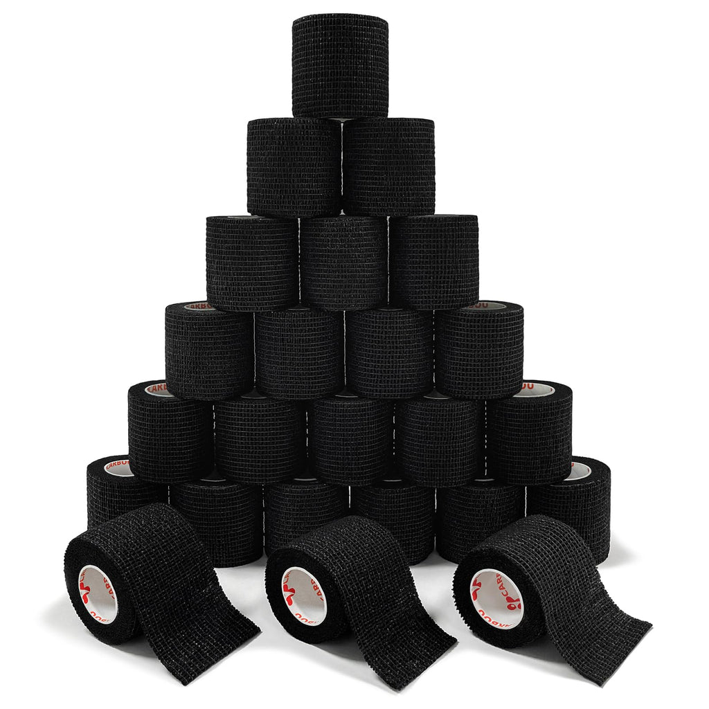 [24Pack 2 x5 Yards] Carbou-Self Adhesive Bandages Sports Wrap, Athletic Elastic Cohesive Bandage for Sports, Injuries, Treatment