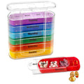 ABSOK Weekly Stackable Pill Organizer,4 Times A Day Pill Organizer Box Morning, Noon, Evening, and Bedtime,7 Stackable Compartme