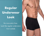 AIRCUTE Washable Absorbent Urinary Incontinence Underwear for Men, Soft Leak Proof Boxer Briefs for Bladder Leakage 60ML (3X-Lar