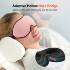 LitBear Sleep Masks for Women, Pink Eye Mask for Sleeping, Comfortable Night Sleeping Mask, Soft Contoured Eye Cover for Sleepin
