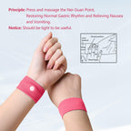 Motion Sickness Wristband, Anti-Nausea Acupressure Wrist Band for Nausea Relief, Dizziness and Vomiting from Car Sea Boat Flying