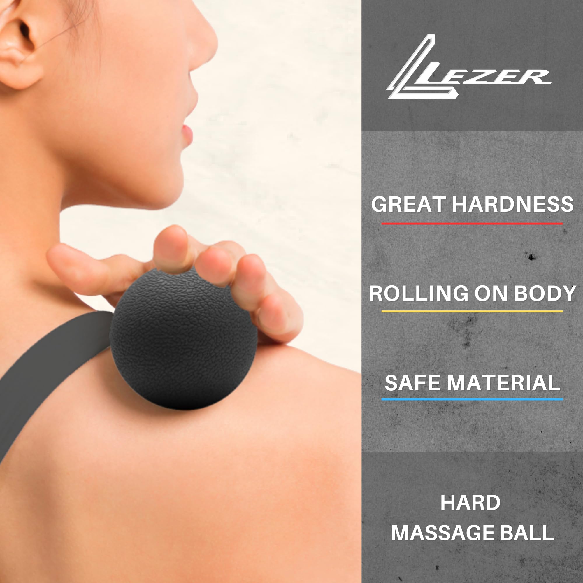 LEZER, Trigger Massage Point, Manual Massage Ball, Muscle Knots Relief Tool, Myofascial Release, Physical Therapy, Plantar Fasci