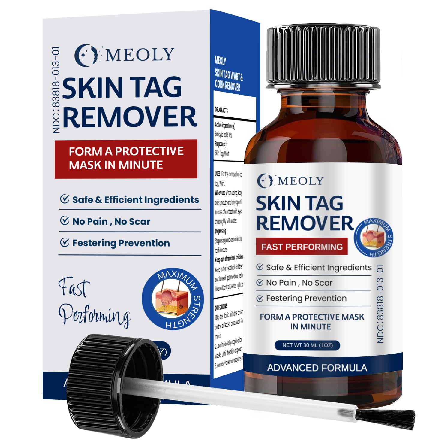 MEOLY Skin Tag Remover: Skin Tag Remover with Salicylic Acid for Men and Women 30 ML