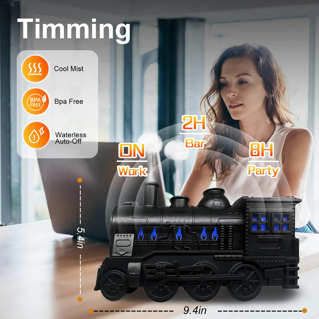 Jpord Train Diffuser 300ML, Essential Oil Diffuser for Home Scent Aromatherapy Diffuser with Remote Control, Jellyfish Diffuser