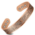Feraco Copper Magnetic Bracelets for Men Women with Strong Magnets, Tree of Life Pattern, 99.99% Pure Solid Copper Cuff Bangle, 