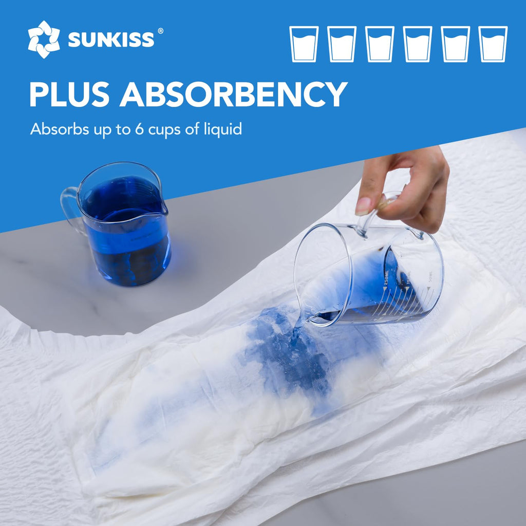 SUNKISS TrustPlus Unisex Incontinence Disposable Underwear, Heavy Absorbency, Barrier Leak Protection, Odor Control, 16 Count, S