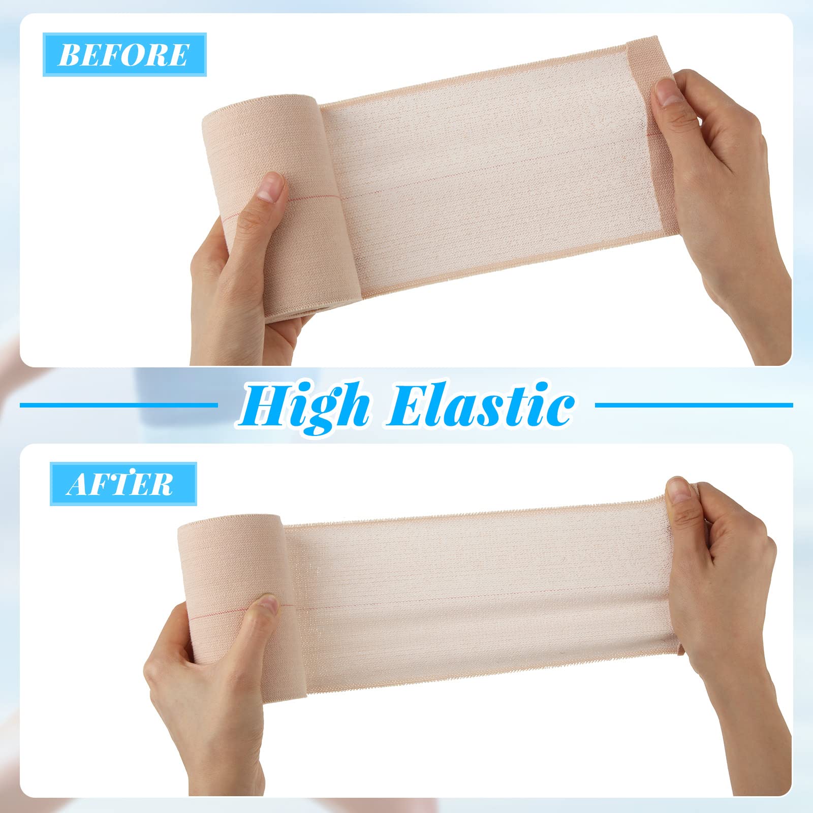 4 Rolls Adhesive Elastic Tape Bandage Tape Wrap Bandage Wrap Elastic Bandage Self Adhesive Bandages Flexible Stretch Bandages fo