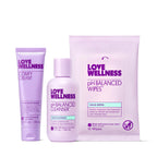 Love Wellness Skincare for Down There Bundle | Gentle pH Balancing Cleanser, Moisturizing Comfy Cream & Refreshing Wipes | Femin