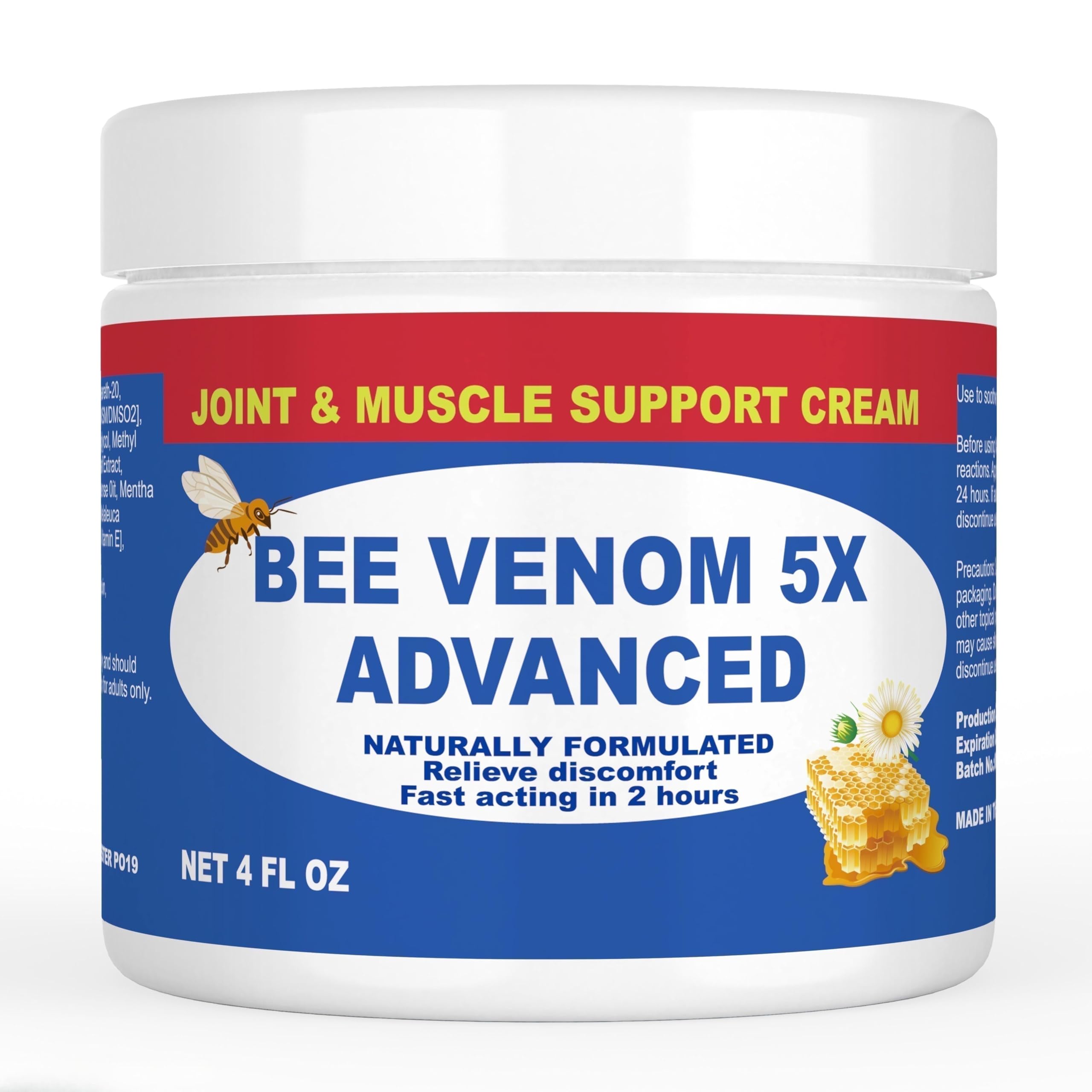 Zealand Bee Venom Serum Gel, Professional for Joint, Muscle, Bone Cream, 24h Fast Release, Soothing Powerful for Back, Neck, Han
