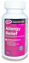 RIGHT REMEDIES Allergy Relief Antihistamine, Diphenhydramine HCl 25mg, Generic Benadryl Ultratabs, Relieves Seasonal Indoor or O