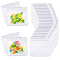 Nuanchu 24 Pieces Pill Pouches Bags Set Reusable Zippered Pill Baggies Clear Plastic Self Sealing Travel Medicine Organizer Stor
